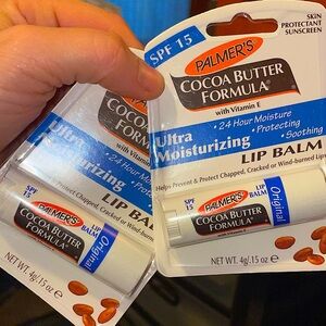 Two Brand New Cocoa Butter Fotmulated Lip Balm by Palmers with SPF 15
